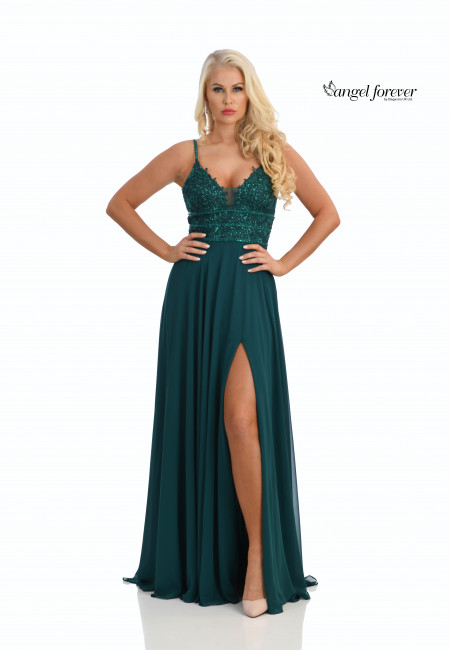 Angel Forever Green Chiffon Prom Dress / Evening Dress